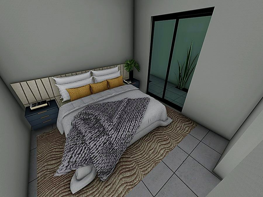 Suíte de casa em projeto residencial na região de Piracicaba